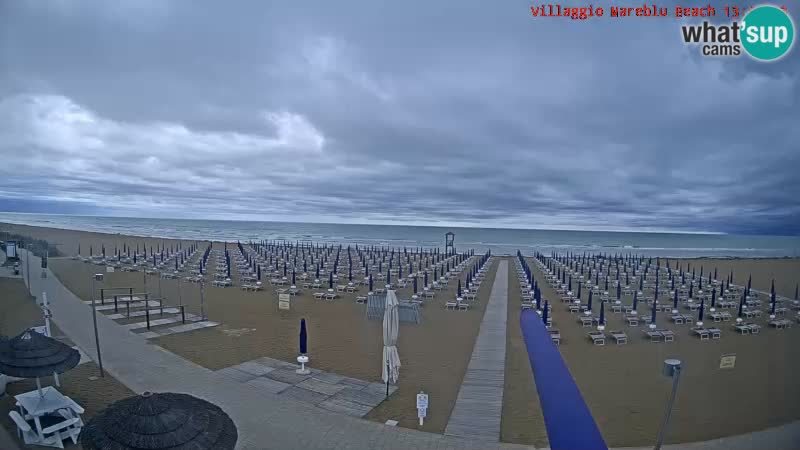 Playa webcam en vivo Villaggio Mare Blu Bibione Pineda – Italia