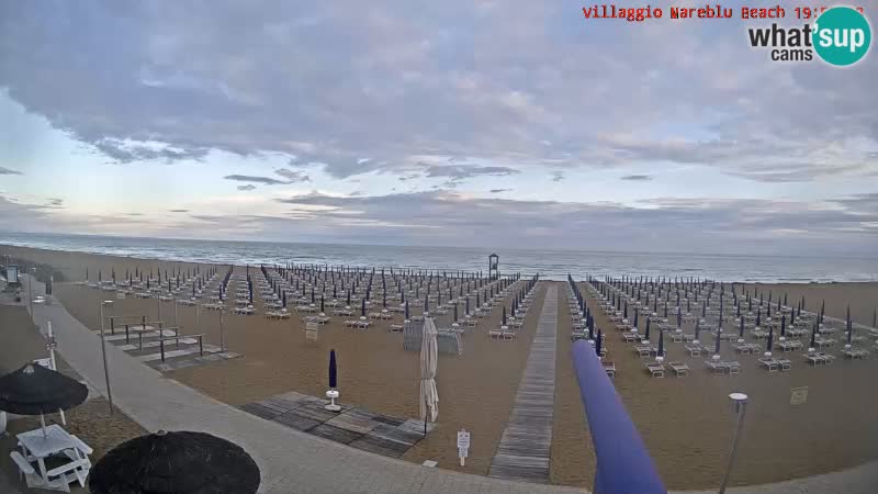 Playa webcam en vivo Villaggio Mare Blu Bibione Pineda – Italia