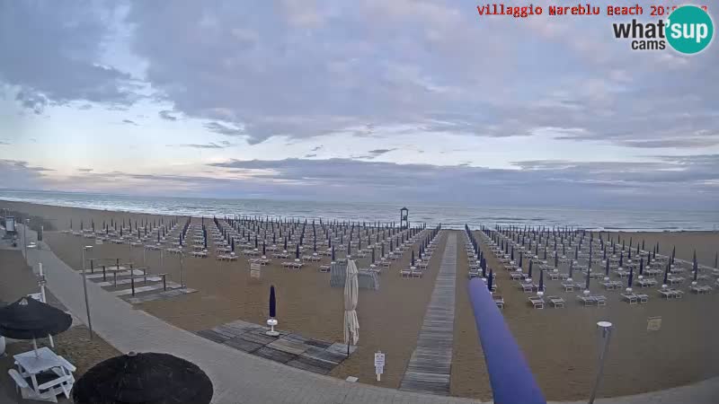 Playa webcam en vivo Villaggio Mare Blu Bibione Pineda – Italia