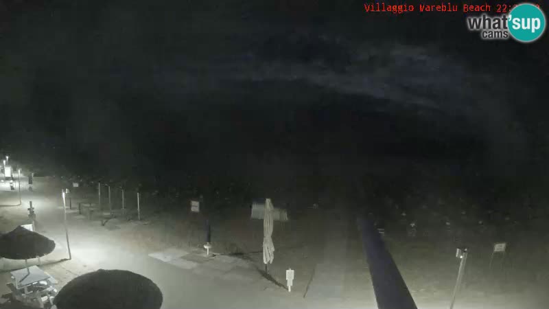 Spletna kamera na plaži v živo Villaggio Mare Blu Bibione Pineda – Italija