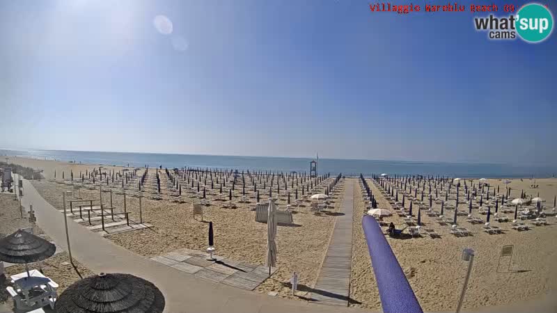 Web kamera uživo na plaži Villaggio Mare Blu Bibione Pineda – Italija