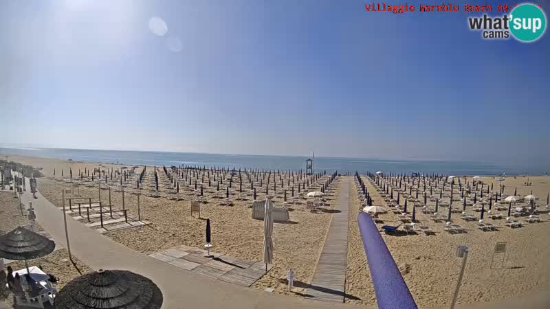 Playa webcam en vivo Villaggio Mare Blu Bibione Pineda – Italia