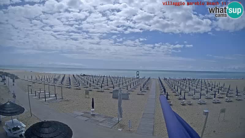 Playa webcam en vivo Villaggio Mare Blu Bibione Pineda – Italia