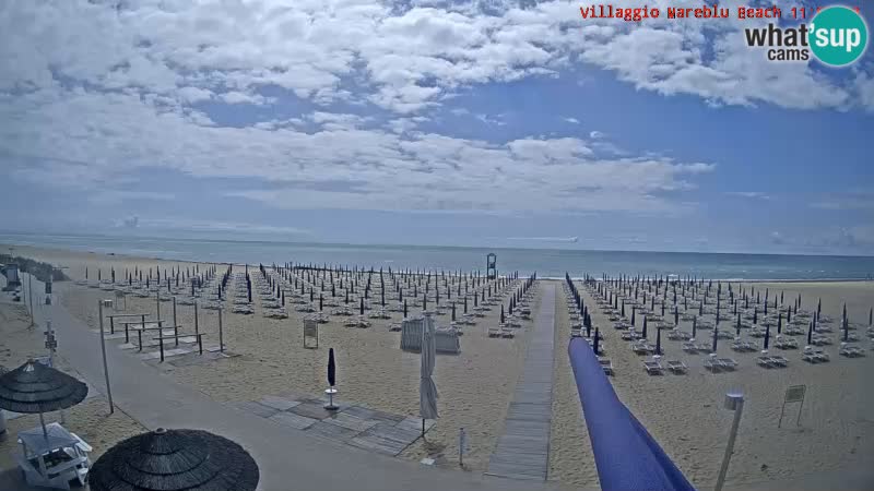 Web kamera uživo na plaži Villaggio Mare Blu Bibione Pineda – Italija