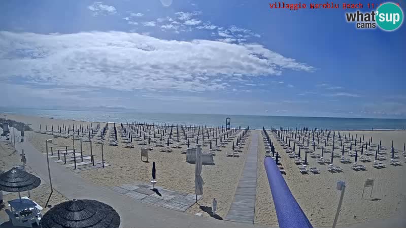 Spiaggia Webcam Villaggio Mare Blu Bibione Pineda