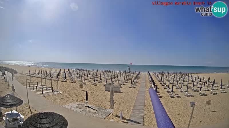 Playa webcam en vivo Villaggio Mare Blu Bibione Pineda – Italia