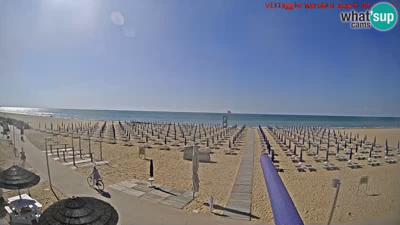 Webcam en direct de la plage Villaggio Mare Blu Bibione Pineda – Italie
