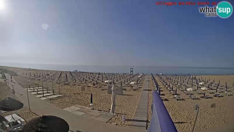 Webcam en direct de la plage Villaggio Mare Blu Bibione Pineda – Italie
