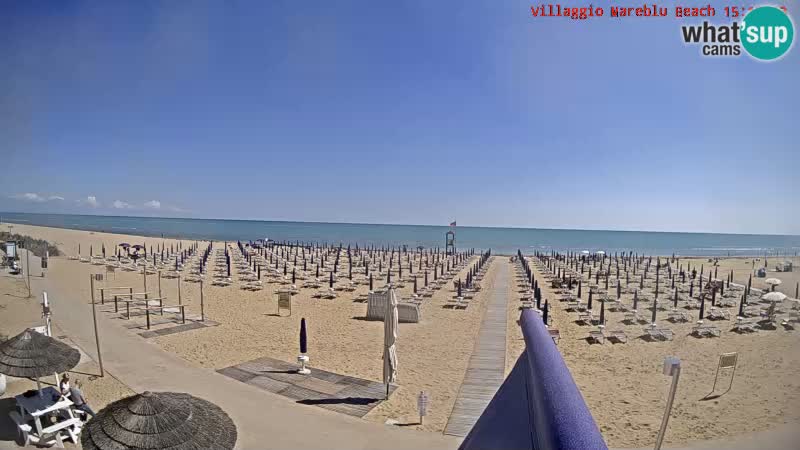 Webcam live della spiaggia Villaggio Mare Blu Bibione Pineda