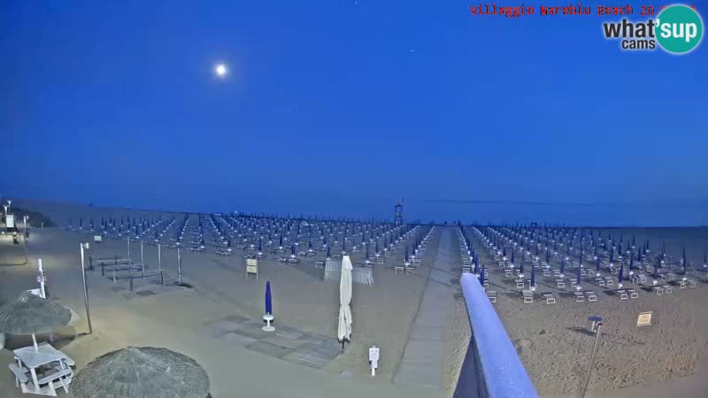 Spletna kamera na plaži v živo Villaggio Mare Blu Bibione Pineda – Italija