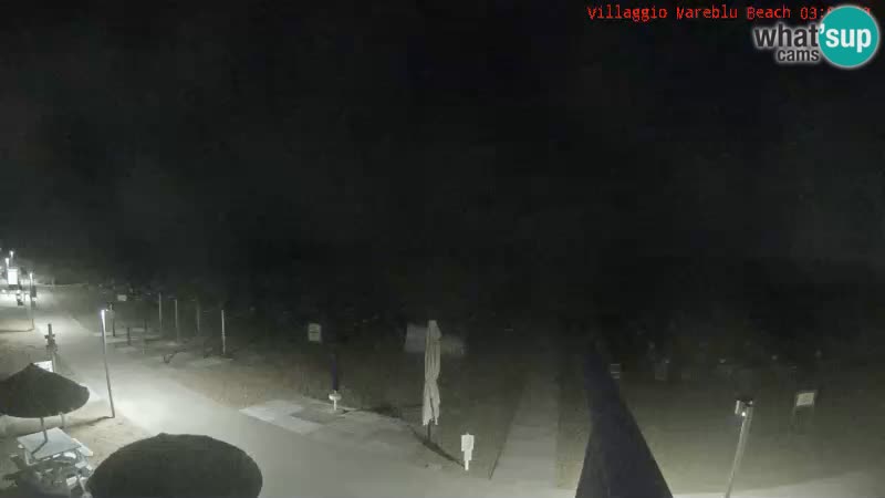 Spletna kamera na plaži v živo Villaggio Mare Blu Bibione Pineda – Italija