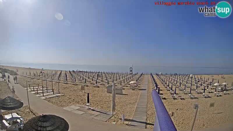 Webcam en direct de la plage Villaggio Mare Blu Bibione Pineda – Italie