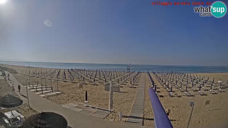 Playa webcam en vivo Villaggio Mare Blu Bibione Pineda – Italia