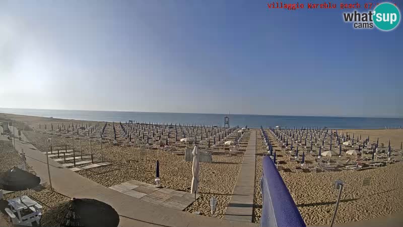Web kamera uživo na plaži Villaggio Mare Blu Bibione Pineda – Italija