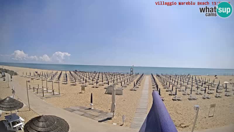 Playa webcam en vivo Villaggio Mare Blu Bibione Pineda – Italia
