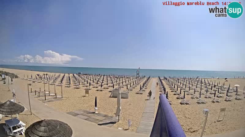 Spiaggia Webcam Villaggio Mare Blu Bibione Pineda