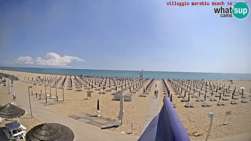 Playa webcam en vivo Villaggio Mare Blu Bibione Pineda – Italia