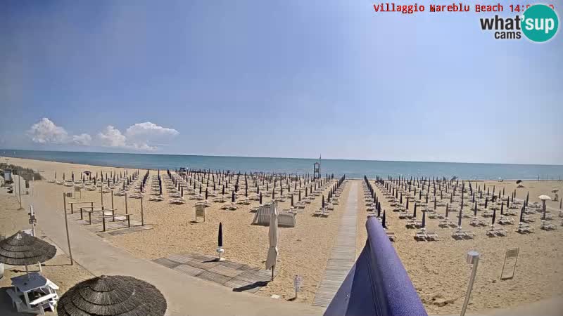 Spiaggia Webcam Villaggio Mare Blu Bibione Pineda