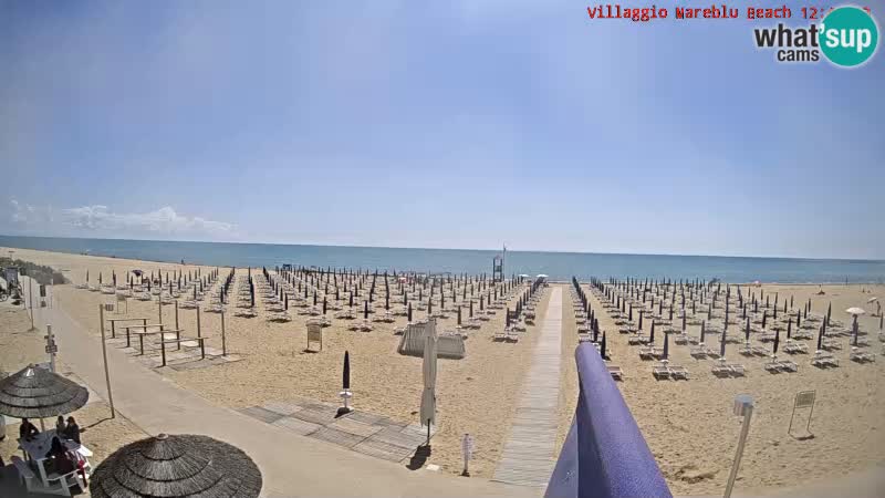 Playa webcam en vivo Villaggio Mare Blu Bibione Pineda – Italia