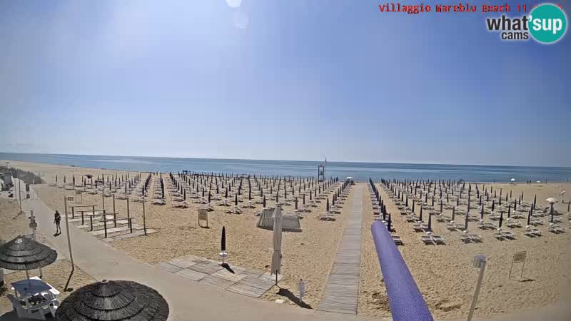 Webcam en direct de la plage Villaggio Mare Blu Bibione Pineda – Italie