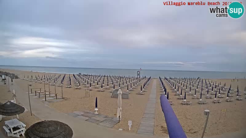 The beach Livecam Villaggio Mare Blu Bibione Pineda – Italy