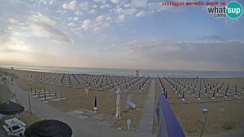 Web kamera uživo na plaži Villaggio Mare Blu Bibione Pineda – Italija