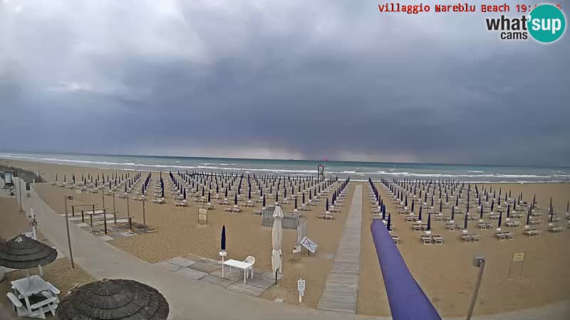 Web kamera uživo na plaži Villaggio Mare Blu Bibione Pineda – Italija