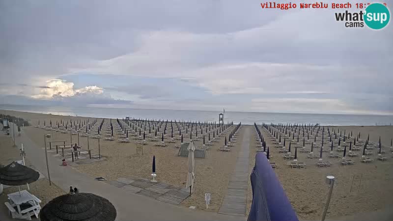 Webcam live della spiaggia Villaggio Mare Blu Bibione Pineda
