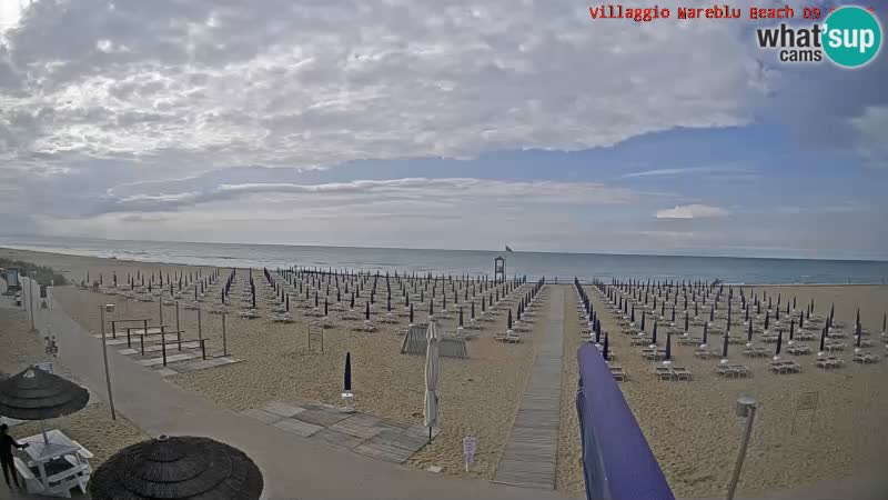 The beach live webcam Villaggio Mare Blu Bibione Pineda – Italy
