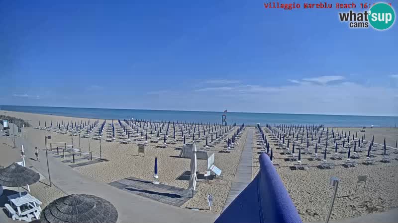 Playa webcam en vivo Villaggio Mare Blu Bibione Pineda – Italia
