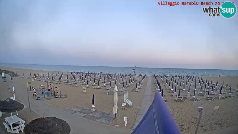Playa webcam en vivo Villaggio Mare Blu Bibione Pineda – Italia