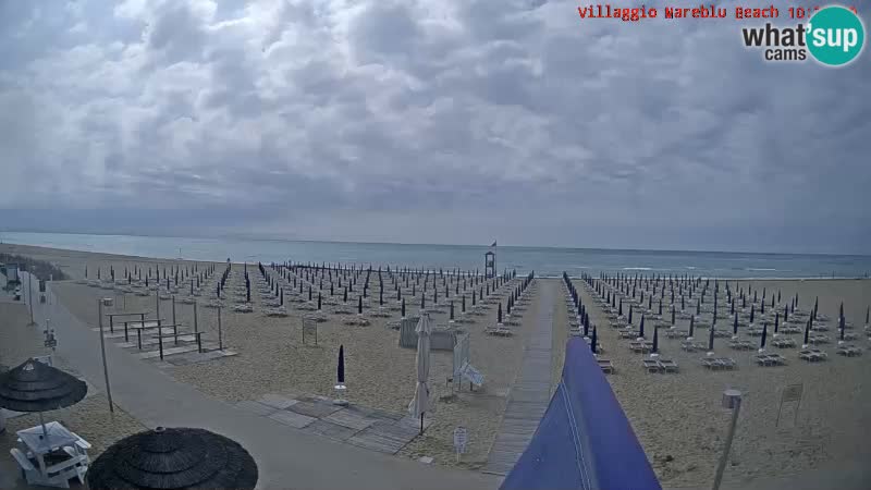 Webcam en direct de la plage Villaggio Mare Blu Bibione Pineda – Italie