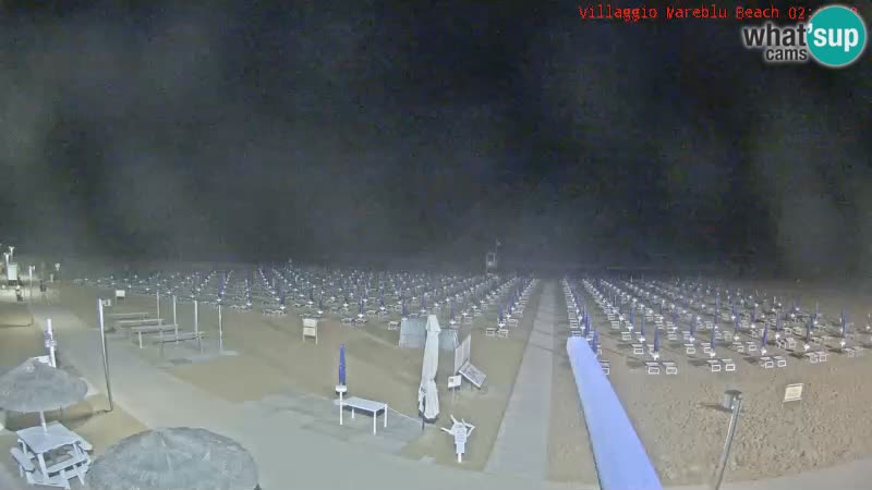 Spletna kamera na plaži v živo Villaggio Mare Blu Bibione Pineda – Italija