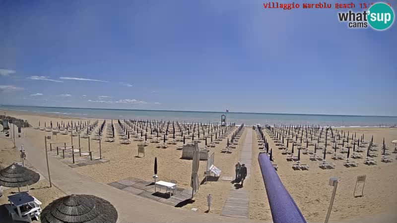 Webcam en direct de la plage Villaggio Mare Blu Bibione Pineda – Italie