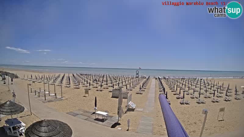 Spiaggia Webcam Villaggio Mare Blu Bibione Pineda
