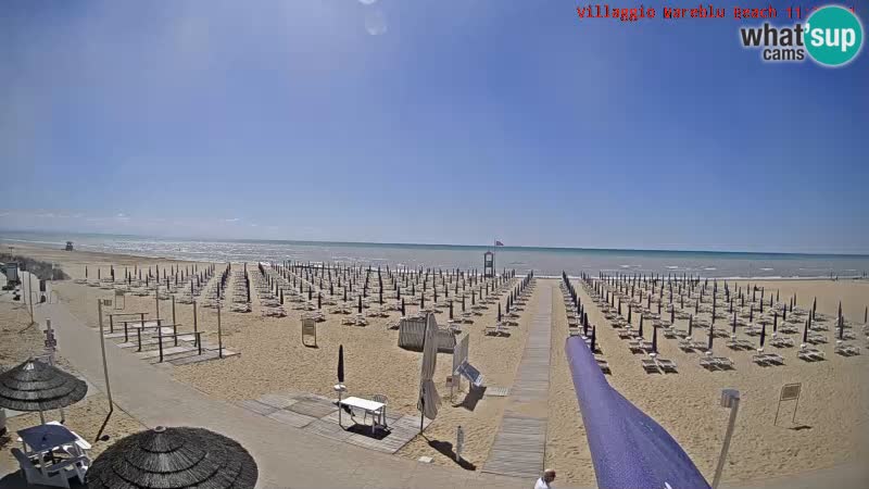 Der Strand Villaggio Mare Blu webcam Bibione Pineda – Italien