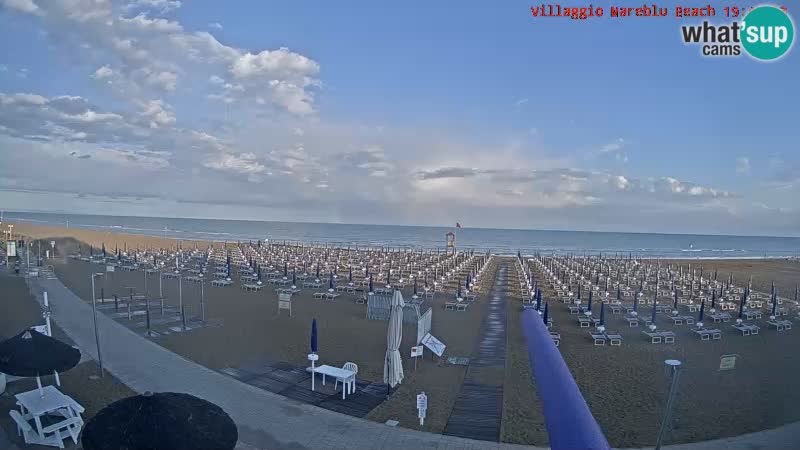 Webcam en direct de la plage Villaggio Mare Blu Bibione Pineda – Italie