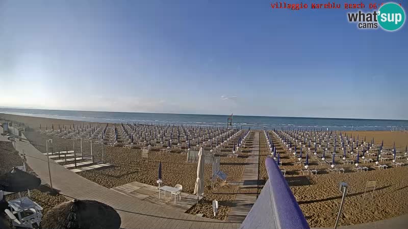 Web kamera uživo na plaži Villaggio Mare Blu Bibione Pineda – Italija