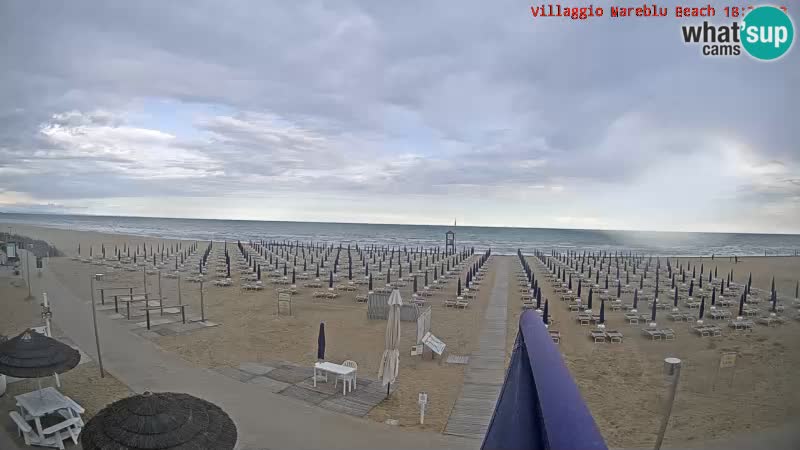Webcam en direct de la plage Villaggio Mare Blu Bibione Pineda – Italie