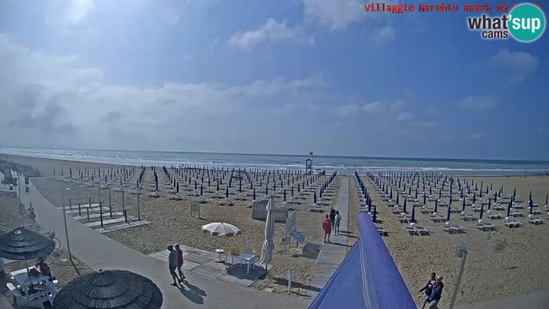 Webcam live della spiaggia Villaggio Mare Blu Bibione Pineda