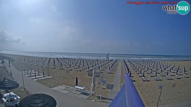 Playa webcam en vivo Villaggio Mare Blu Bibione Pineda – Italia