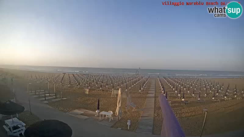Playa webcam en vivo Villaggio Mare Blu Bibione Pineda – Italia