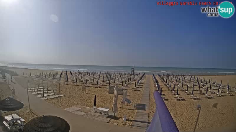 The beach live webcam Villaggio Mare Blu Bibione Pineda – Italy