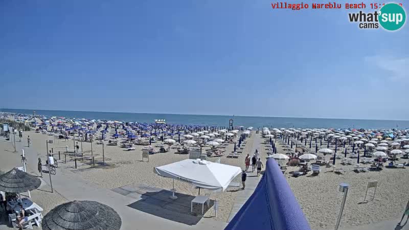 The beach Livecam Villaggio Mare Blu Bibione Pineda – Italy