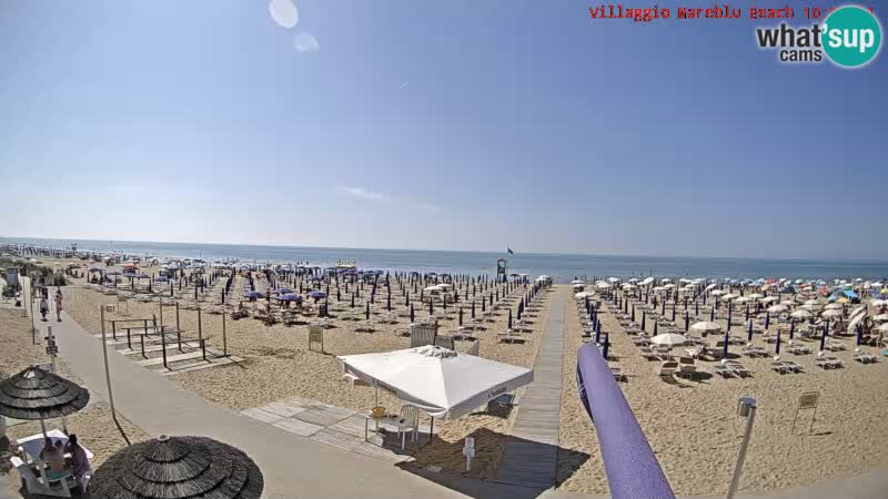 Spiaggia Webcam Villaggio Mare Blu Bibione Pineda