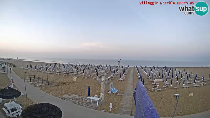 Webcam en direct de la plage Villaggio Mare Blu Bibione Pineda – Italie