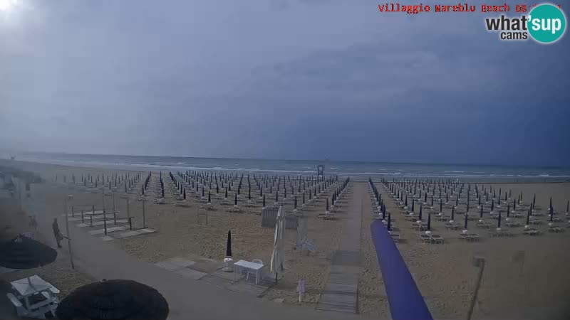Spletna kamera na plaži v živo Villaggio Mare Blu Bibione Pineda – Italija