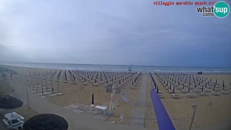 Playa webcam en vivo Villaggio Mare Blu Bibione Pineda – Italia