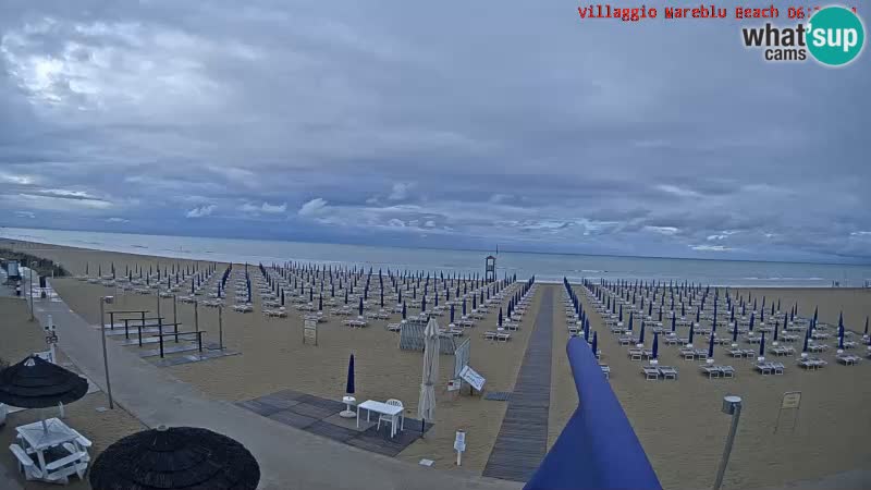 Web kamera uživo na plaži Villaggio Mare Blu Bibione Pineda – Italija