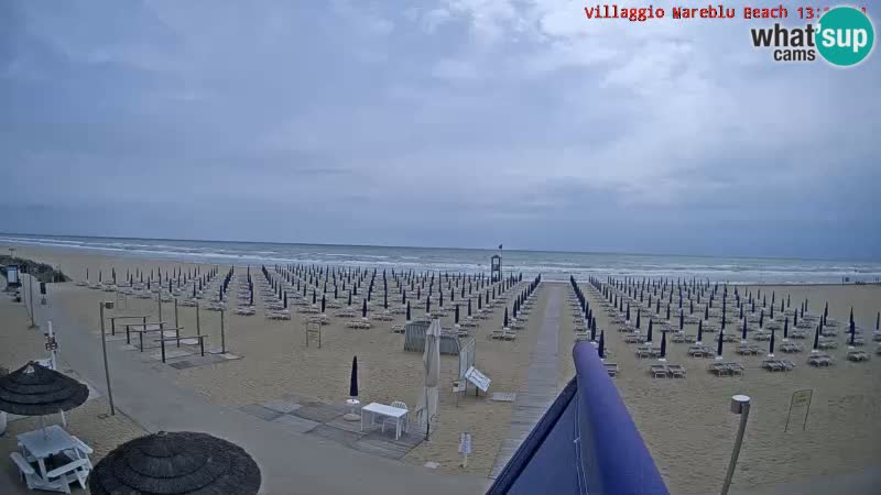 Spletna kamera na plaži v živo Villaggio Mare Blu Bibione Pineda – Italija